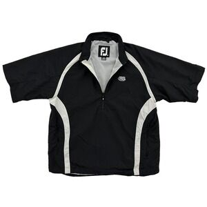 FootJoy‎ Pullover Mens Medium Black Grand Cypress Golf  Club 1/2 Zip Windbreaker